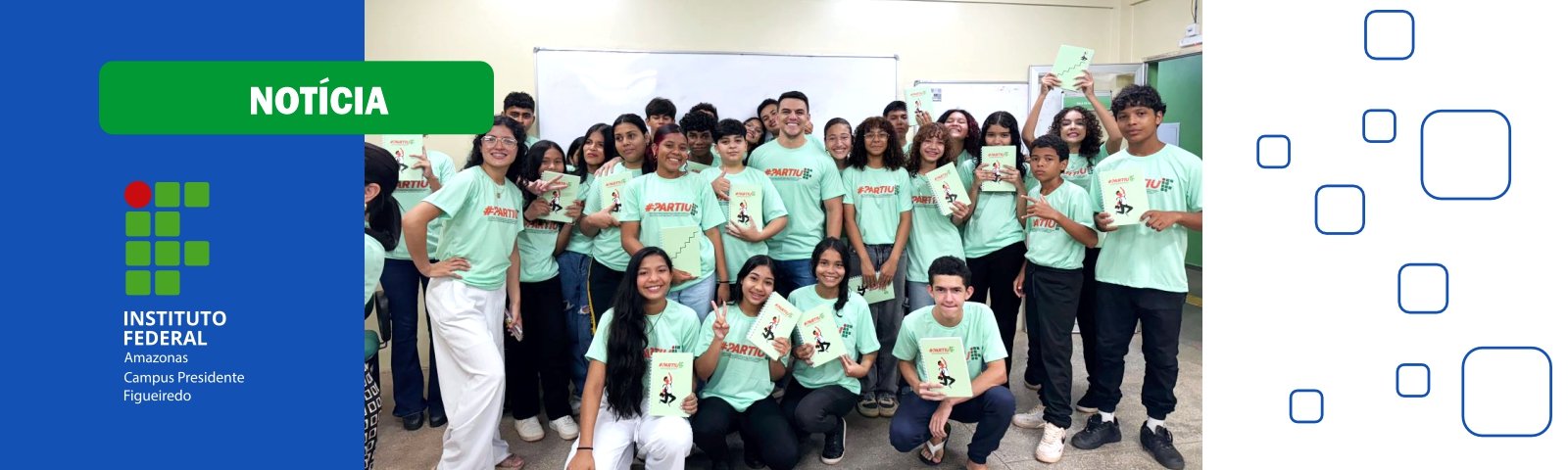 Entrega de materiais do Curso FIC Partiu IF no Campus Presidente Figueiredo