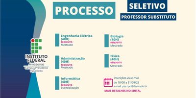 PSS PROFESSOR SUBSTITUTO EDITAL Nº 06/2025/GDG/CPRF/IFAM